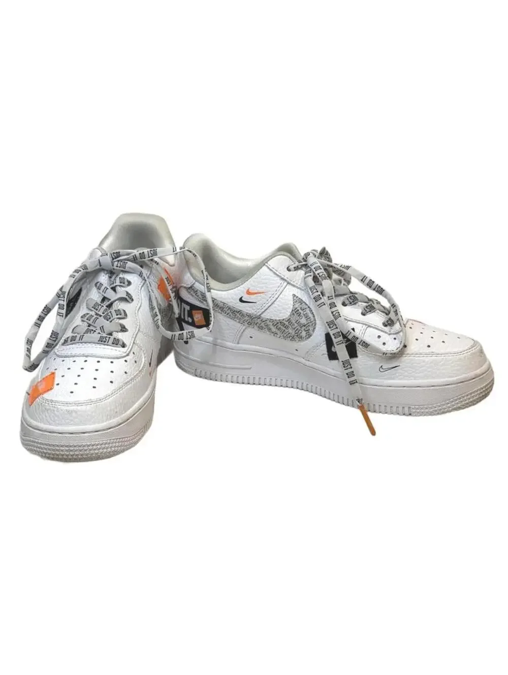 Nike Air Force 1 Low '07 Premium Just Do It White‎ Orange Boys Size 5